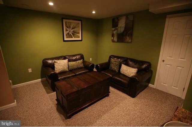 view of carpeted living room