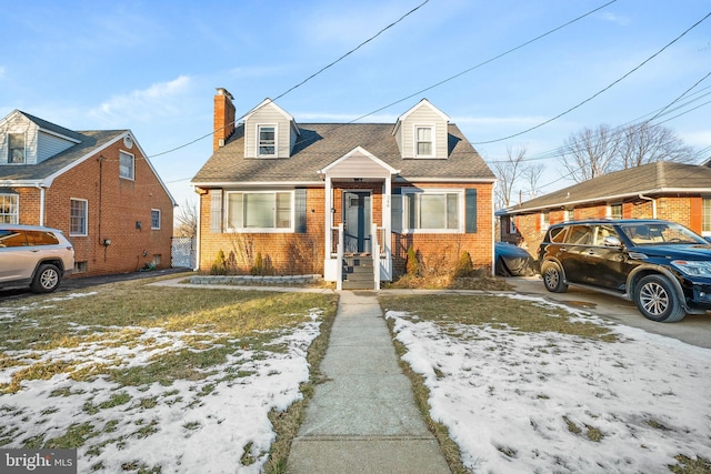 view of new england style home