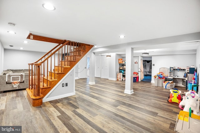 interior space featuring hardwood / wood-style floors