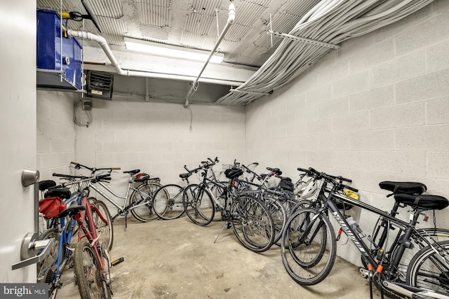 garage featuring bike storage