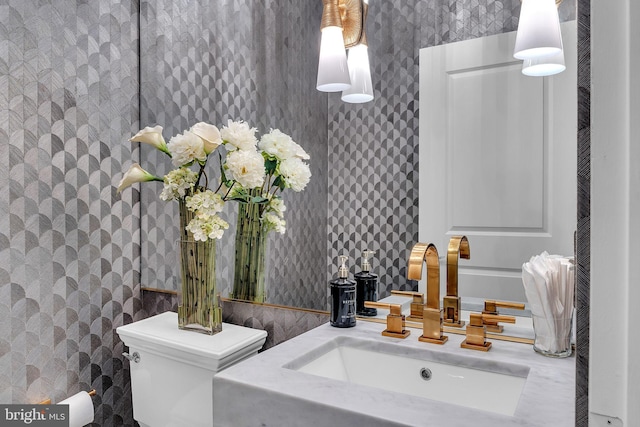 bathroom with sink and toilet