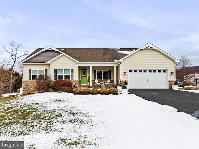 craftsman-style home with a garage