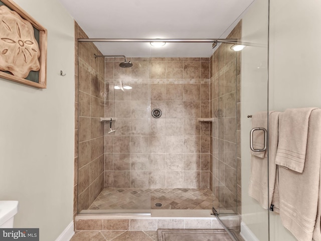 bathroom with an enclosed shower