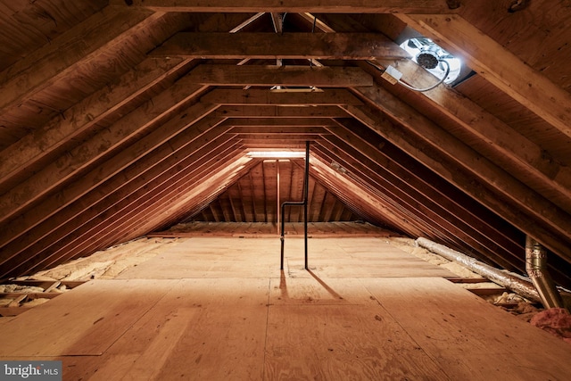 view of attic