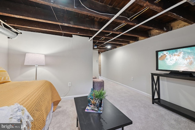 bedroom featuring carpet flooring