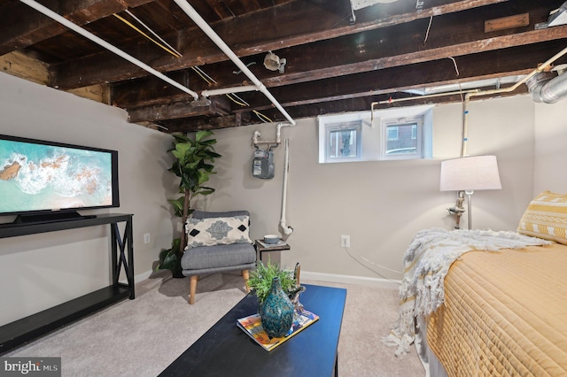 view of carpeted bedroom