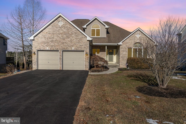 view of property featuring a garage