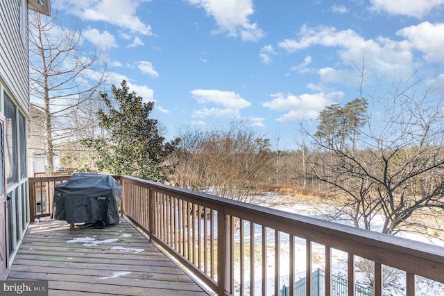 view of wooden terrace