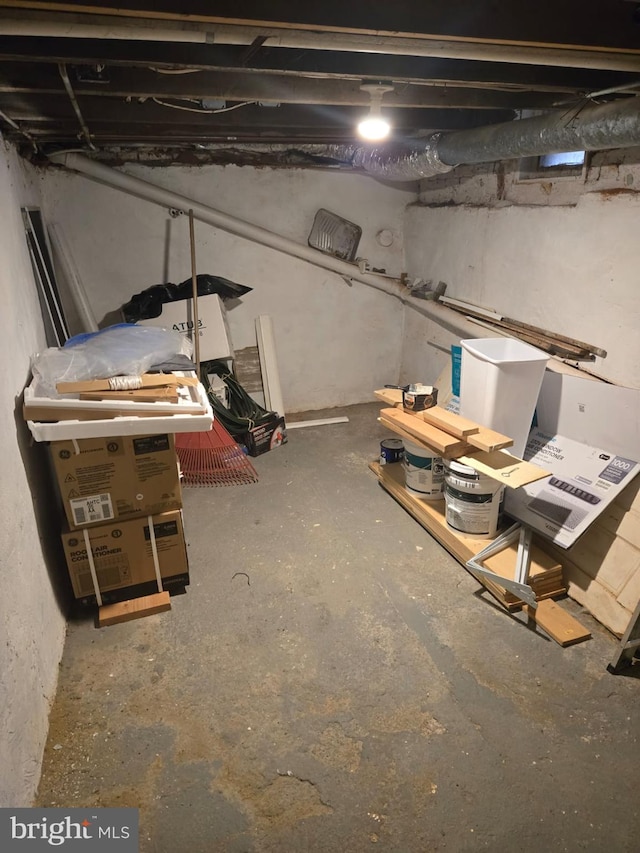 view of basement