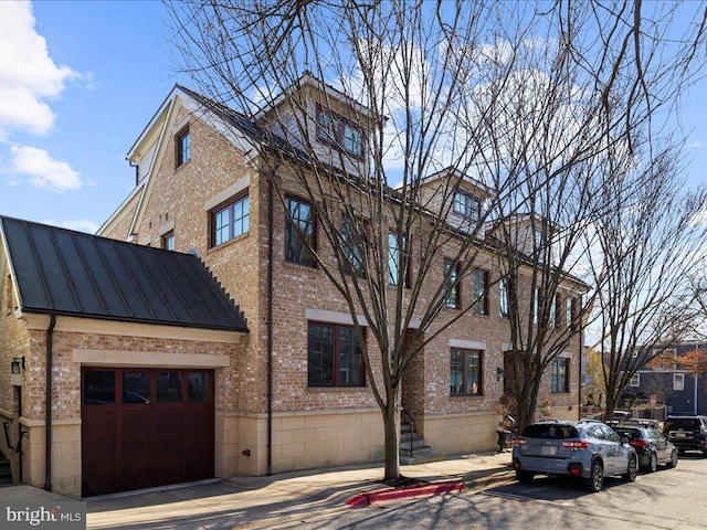 view of property with a garage