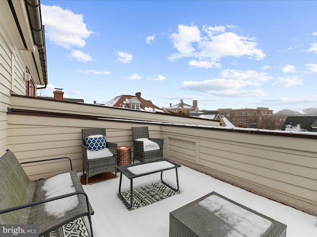 view of patio / terrace featuring a balcony