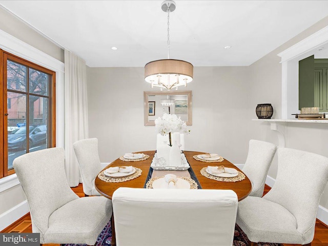 dining room featuring hardwood / wood-style flooring