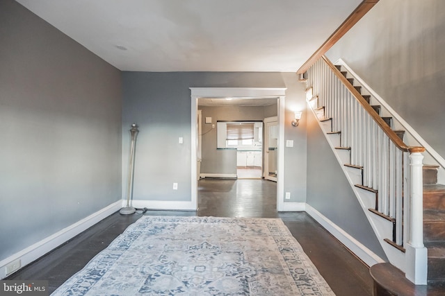 interior space featuring dark hardwood / wood-style flooring