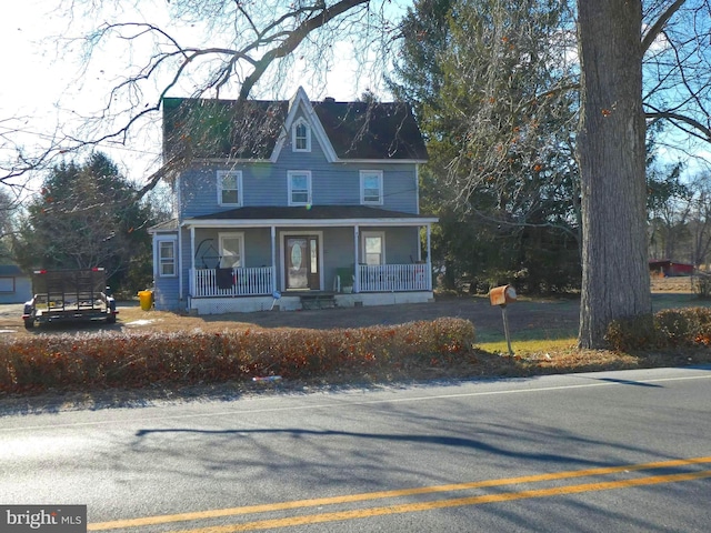 view of front of home with a porch