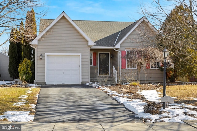 view of front facade with a garage