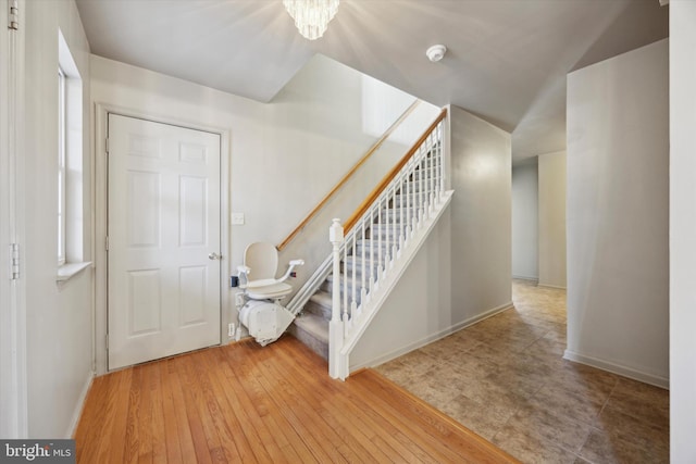 foyer featuring wood-type flooring