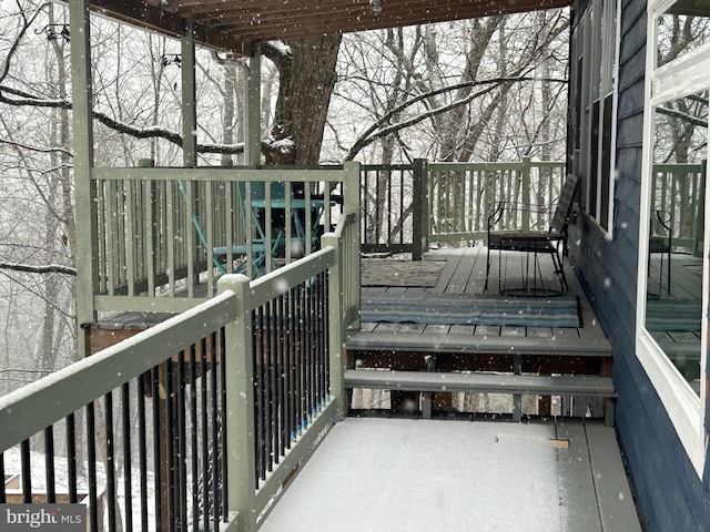 view of wooden terrace