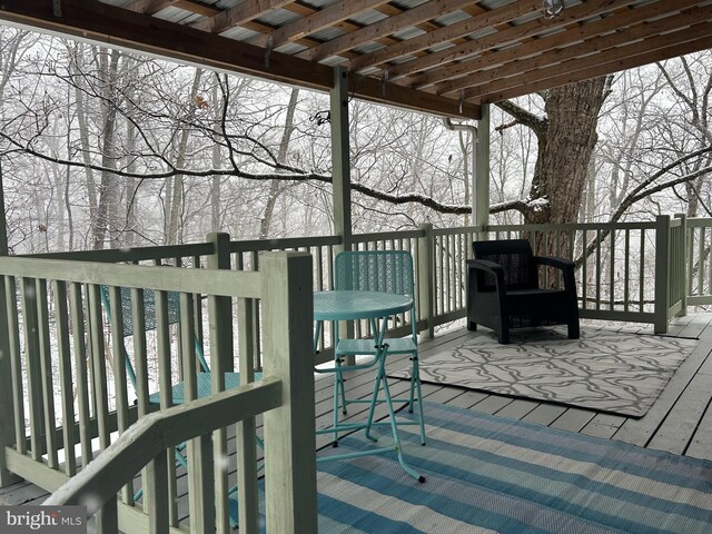 view of wooden deck