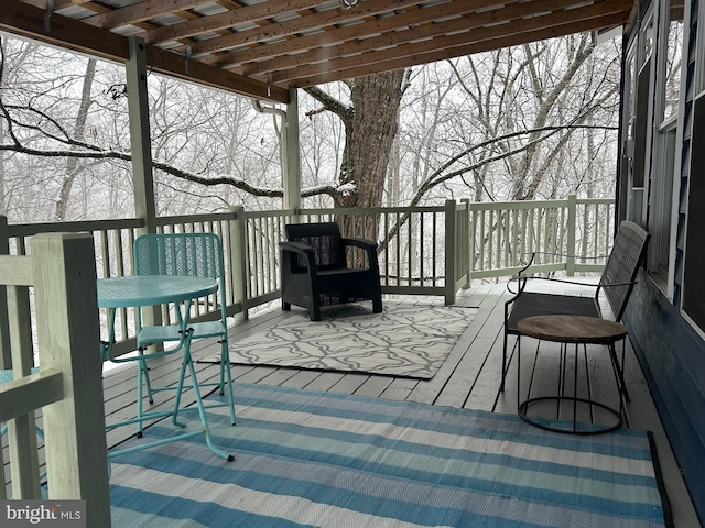 view of wooden terrace