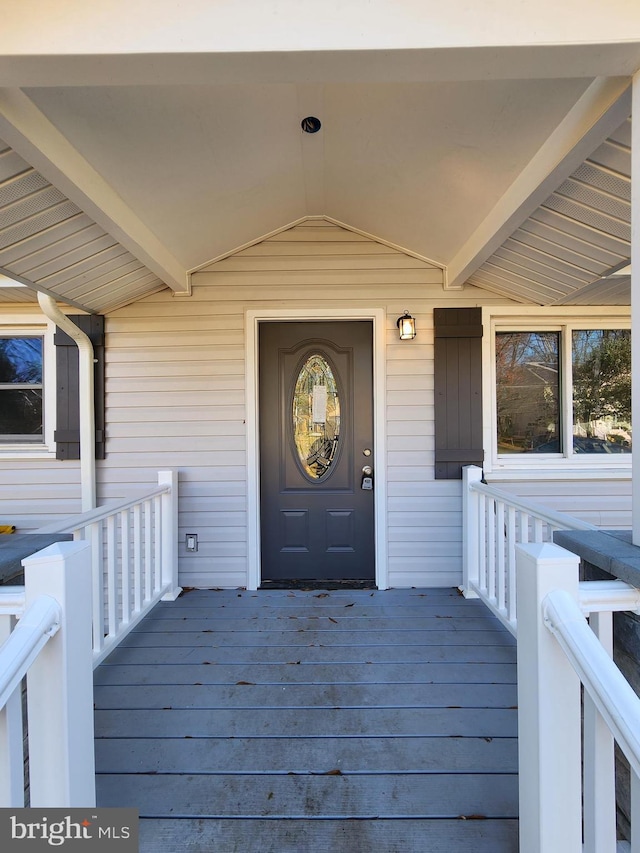 view of doorway to property