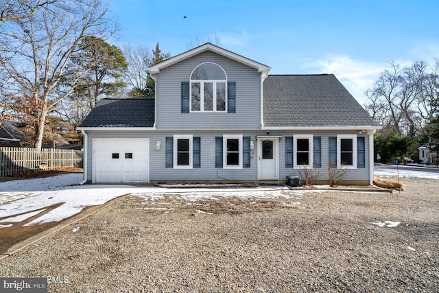 front facade featuring a garage