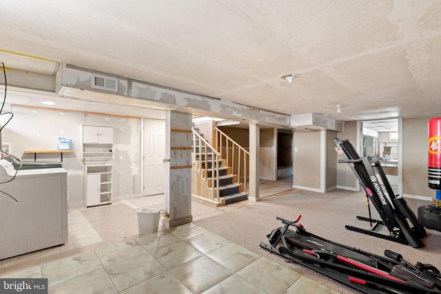 interior space featuring washing machine and clothes dryer