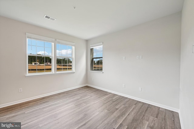 empty room featuring light wood-type flooring