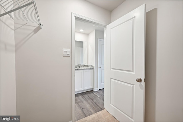 spacious closet with sink