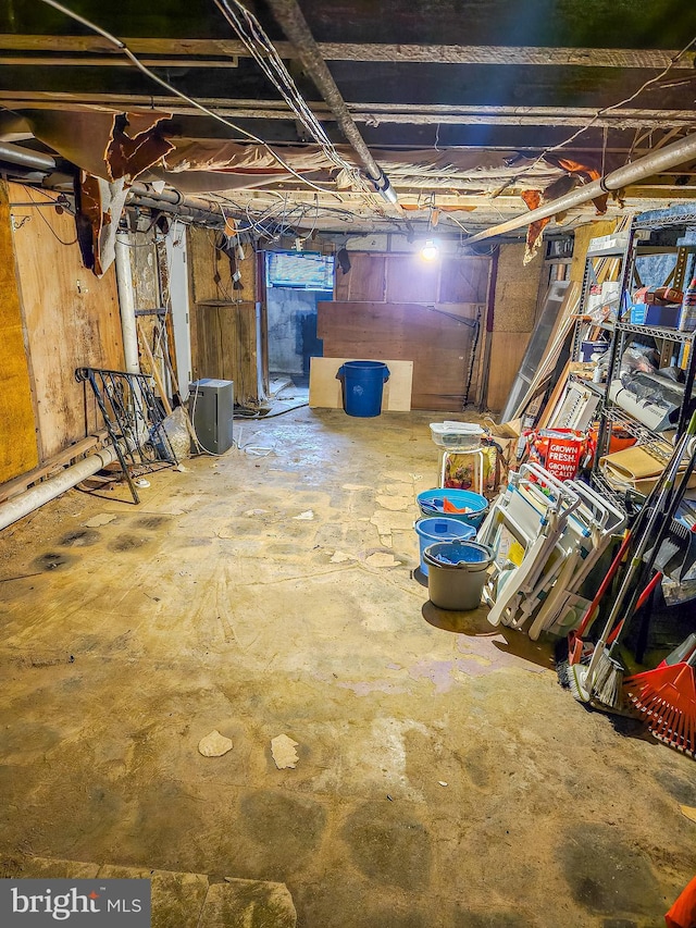 view of basement