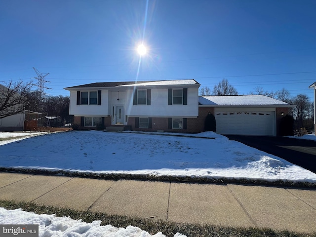 split foyer home with a garage