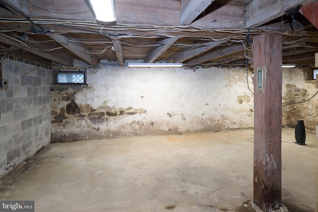 view of basement