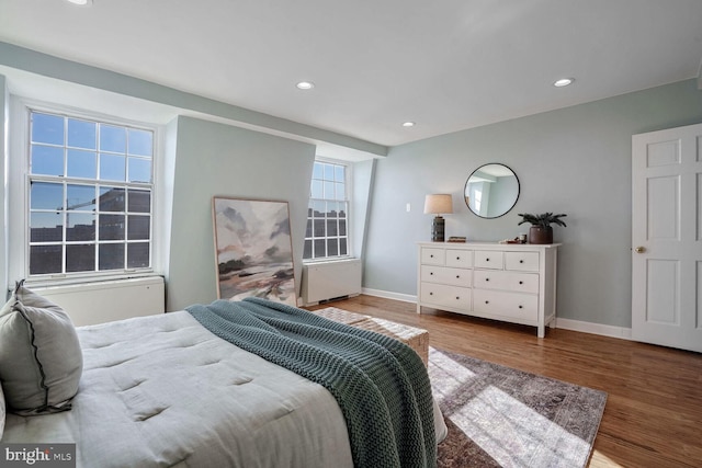 bedroom featuring wood-type flooring