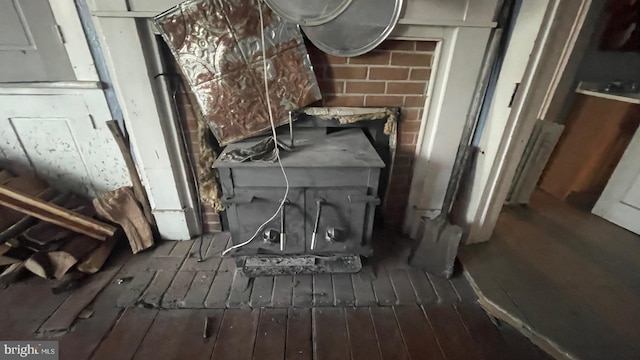 interior details with wood-type flooring