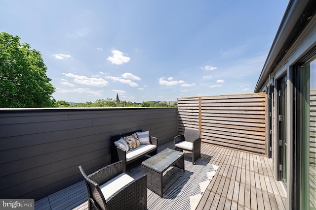 deck featuring an outdoor hangout area