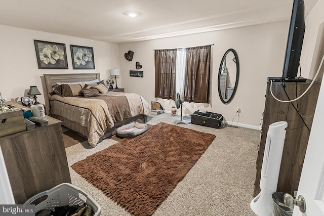 view of carpeted bedroom