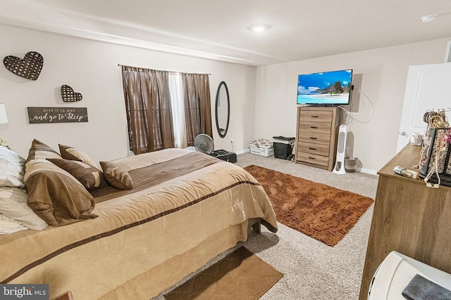 view of carpeted bedroom