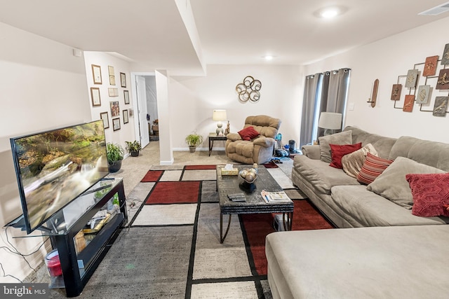 view of carpeted living room