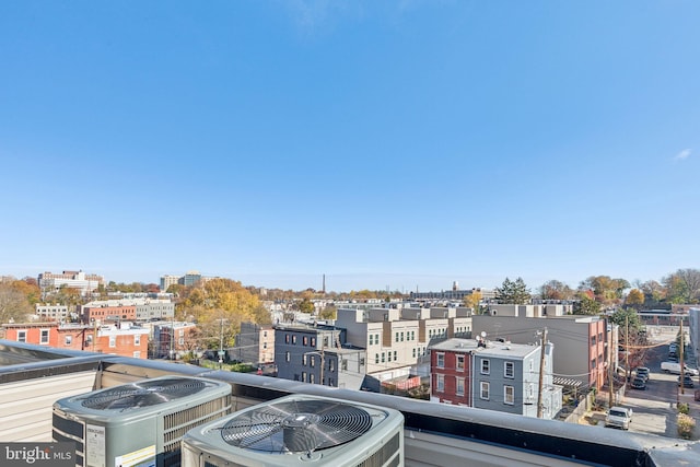 balcony featuring central AC