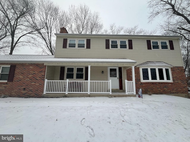 view of front of house with covered porch