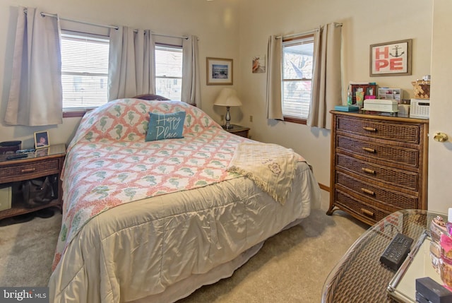 view of carpeted bedroom