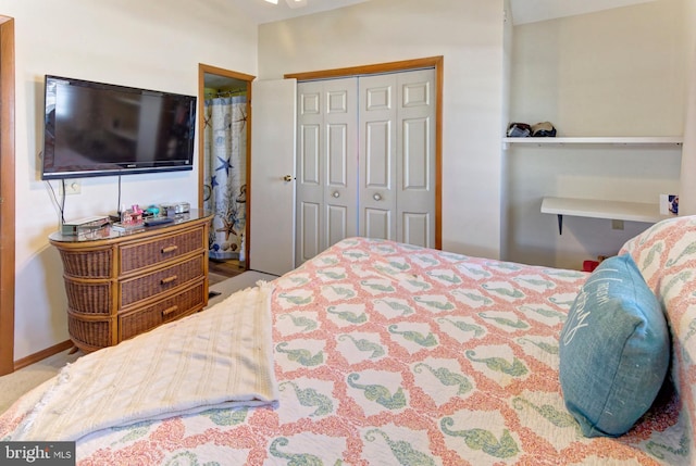 bedroom with a closet