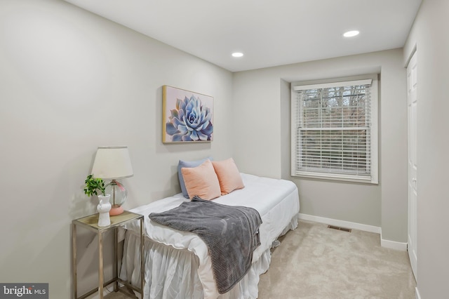 view of carpeted bedroom