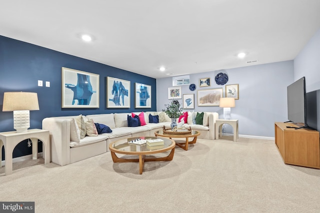 view of carpeted living room