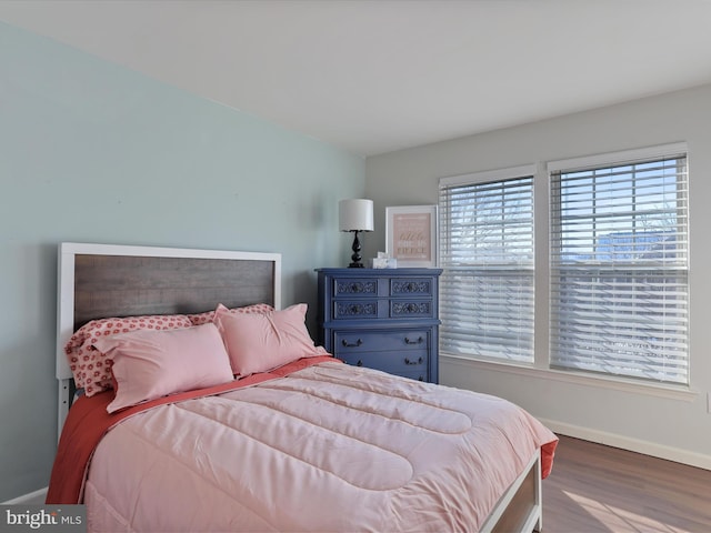 bedroom featuring wood-type flooring