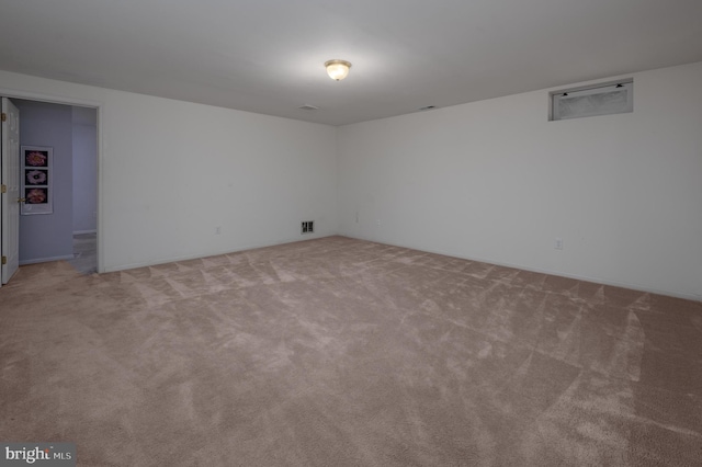 basement featuring carpet