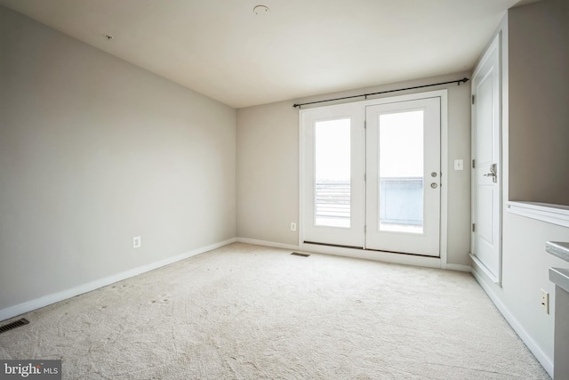 view of carpeted empty room