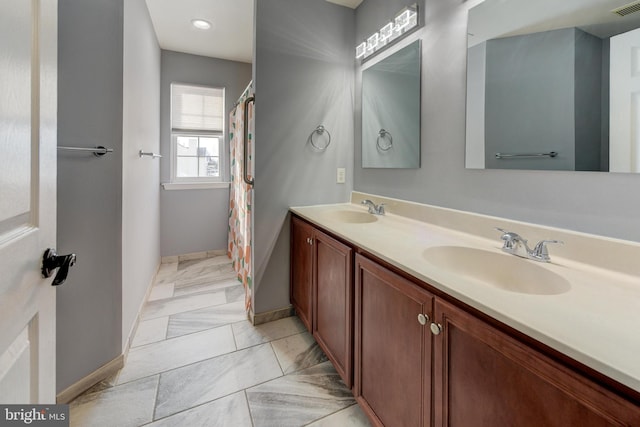 bathroom featuring vanity