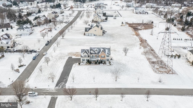 view of snowy aerial view