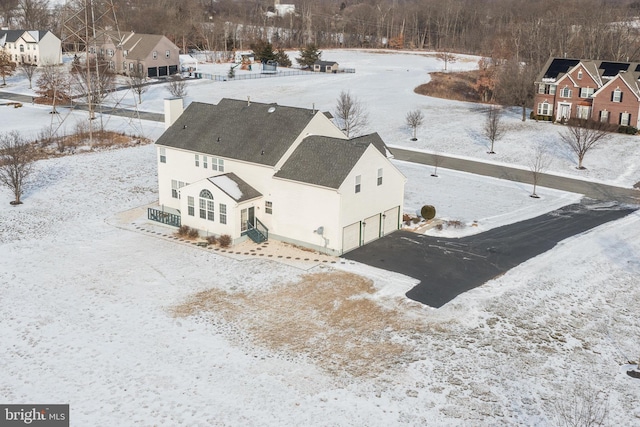 view of snowy aerial view