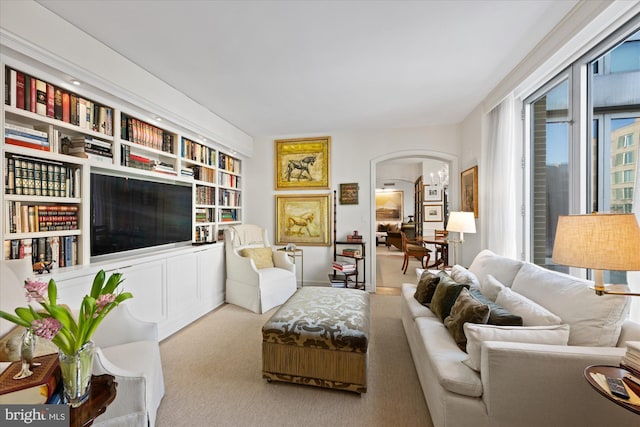 view of carpeted living room